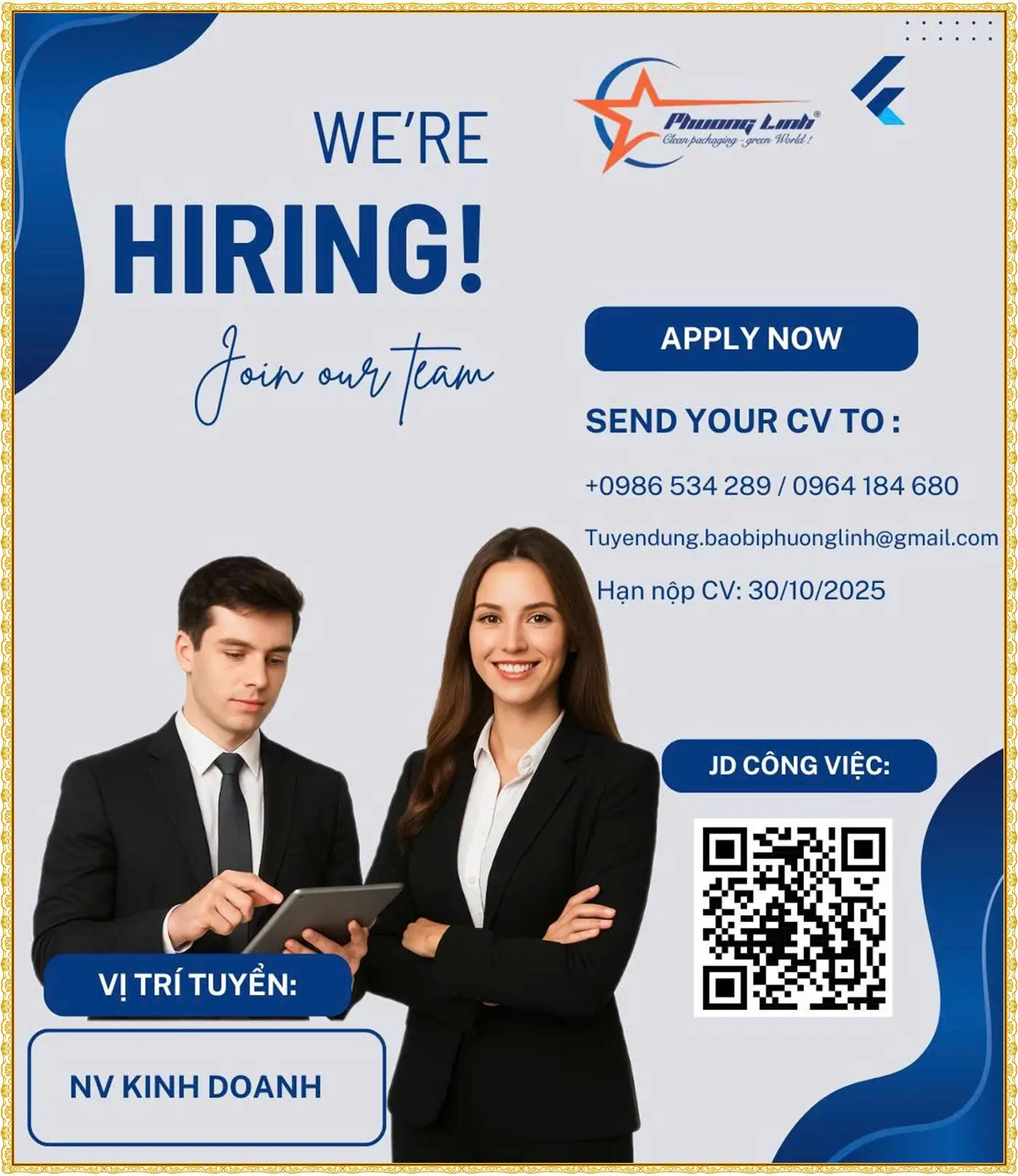 Phú Thọ tuyển nhân viên kinh doanh gấp